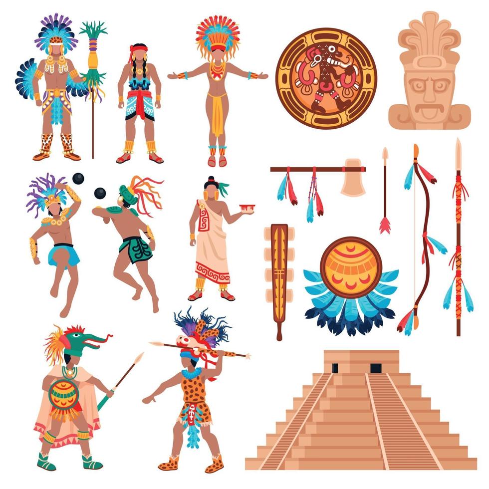maya kulturelement som vektorillustration vektor
