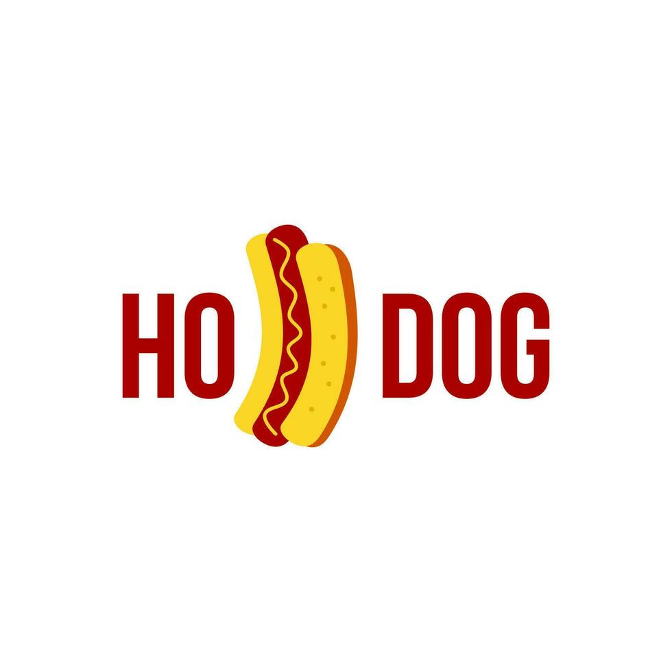 Hotdog Essen Poster mit Kopieren Raum zum Restaurant Beförderung vektor