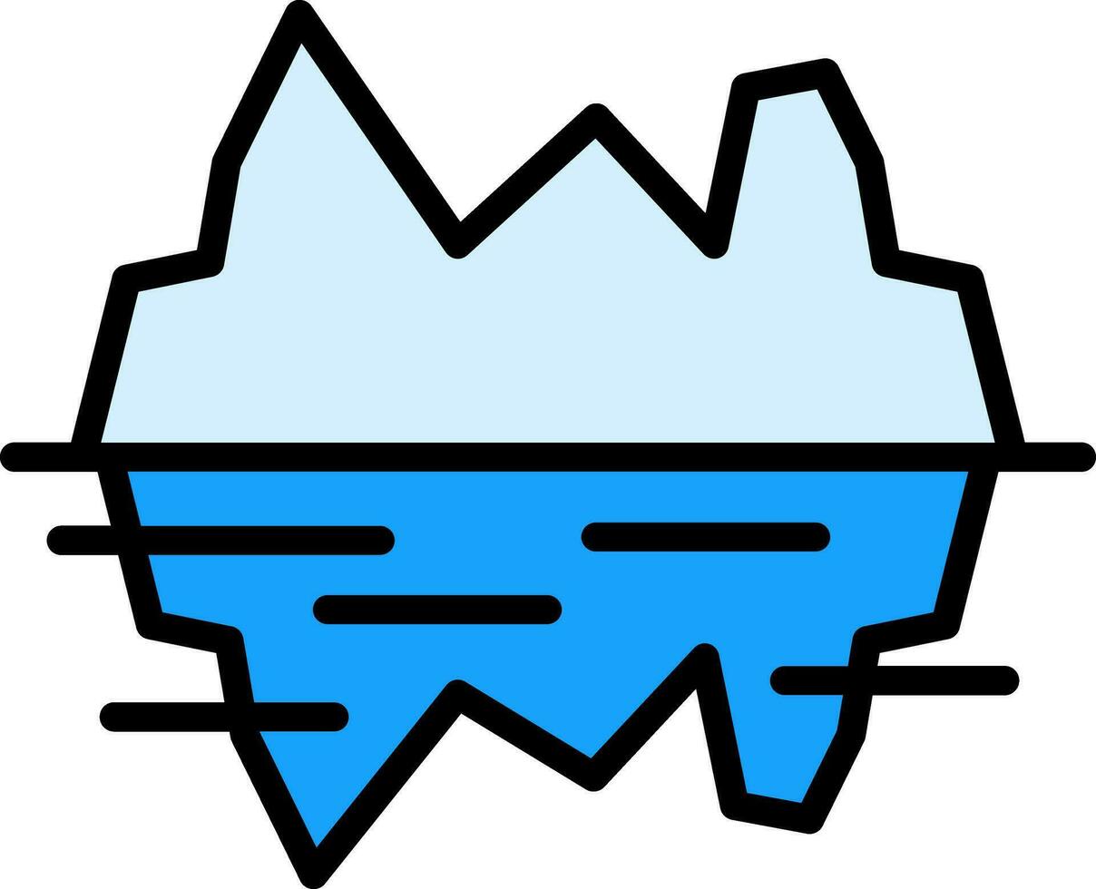 glaciär bukt vektor ikon design