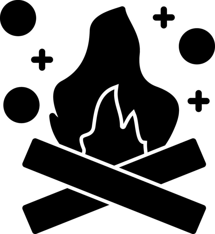 Lagerfeuer-Vektor-Icon-Design vektor