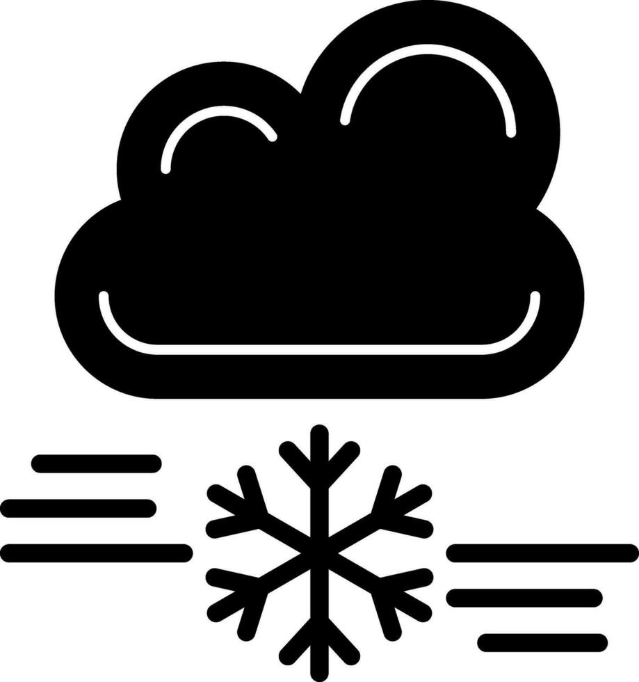 häftig snöstorm vektor ikon design