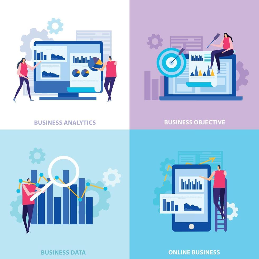 Business Analytics flaches Design-Konzept-Vektor-Illustration vektor