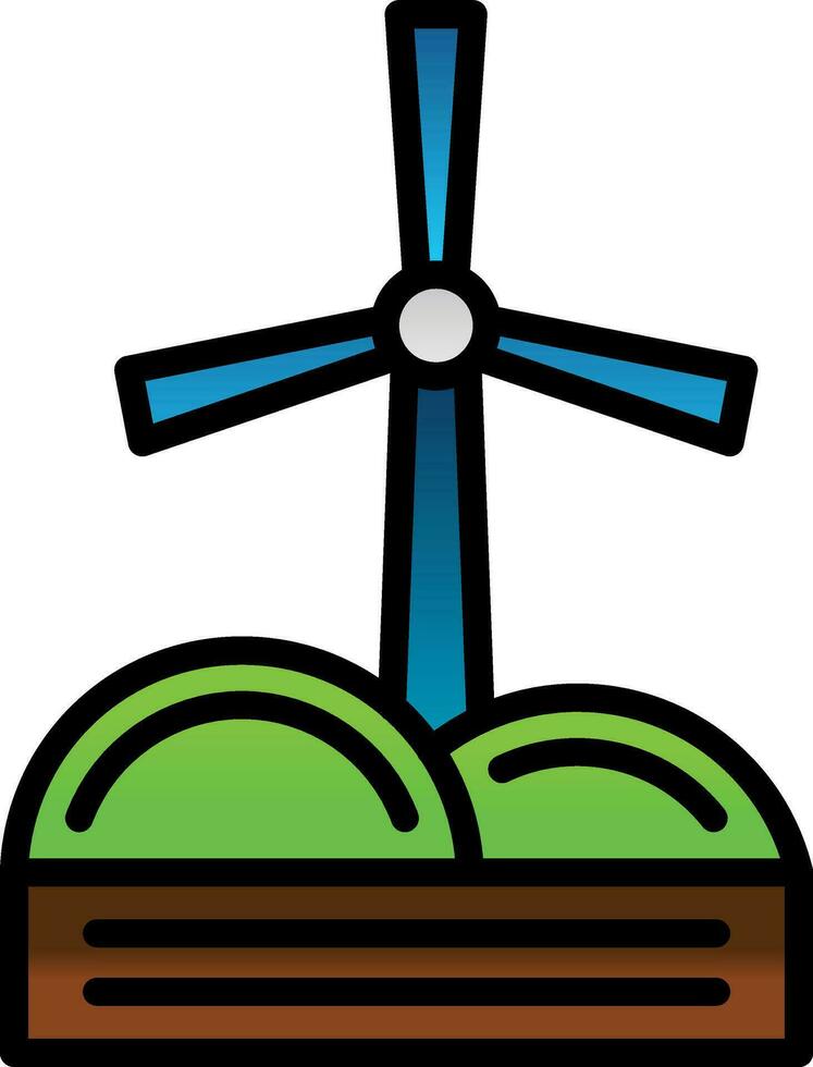 Windmühlen-Vektor-Icon-Design vektor