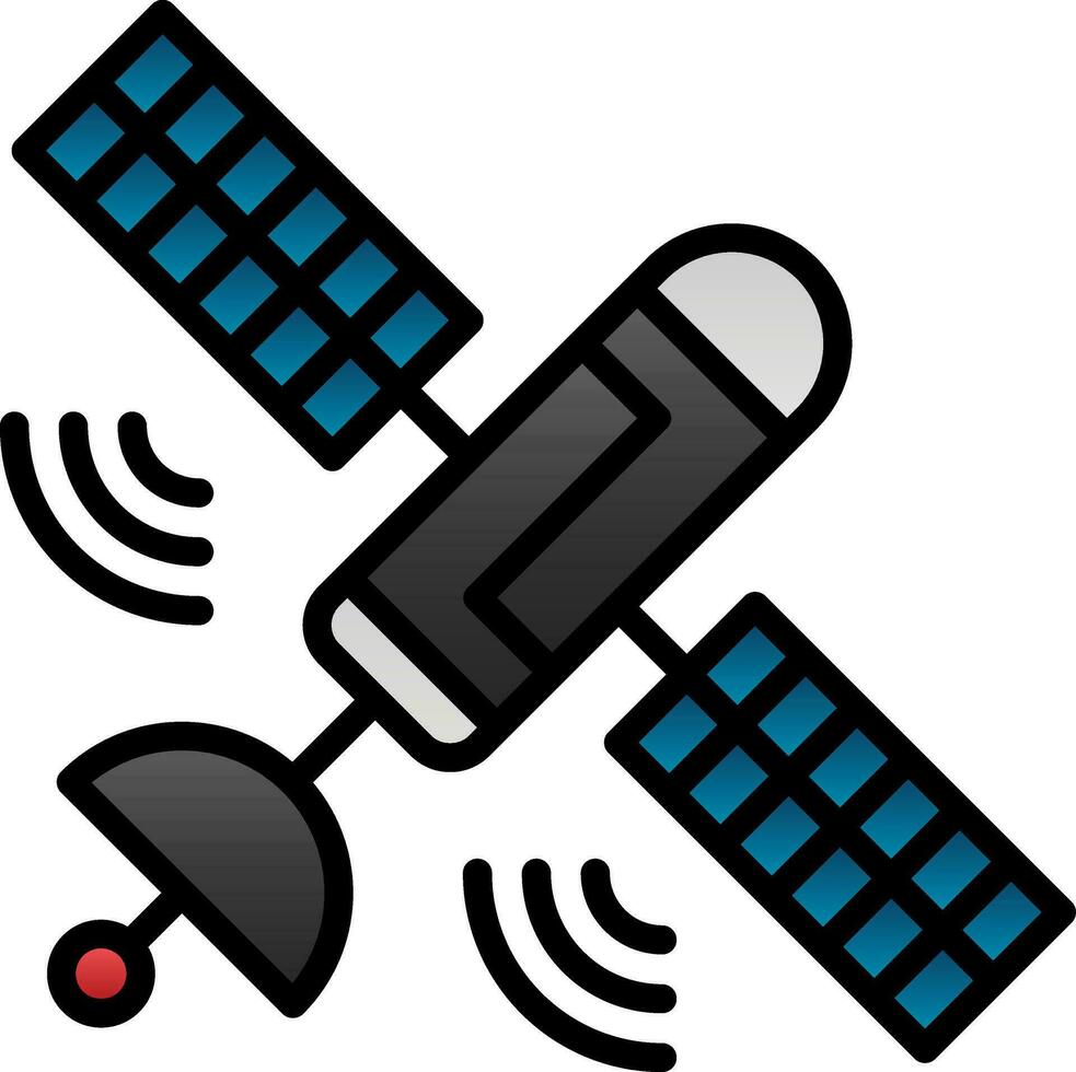 Satelliten-Vektor-Icon-Design vektor