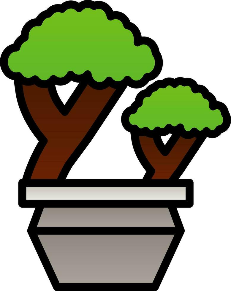 Bonsai-Vektor-Icon-Design vektor