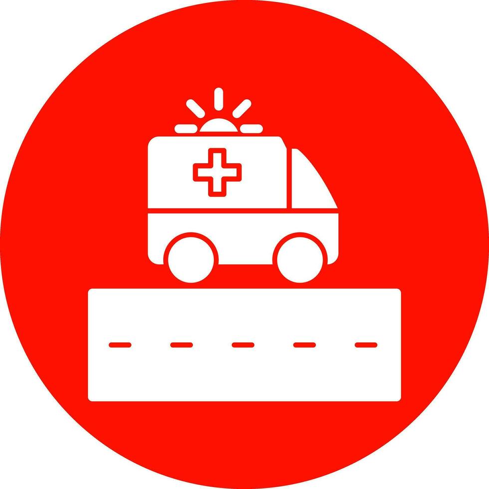 Krankenwagen Fahrbahn Vektor Symbol Design