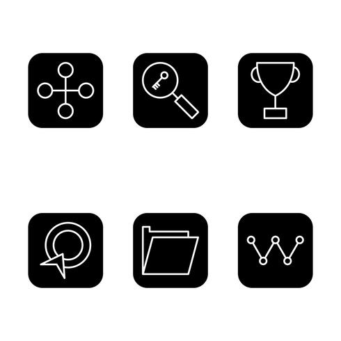 Satz von Vector SEO Search Engine Optimization Icons