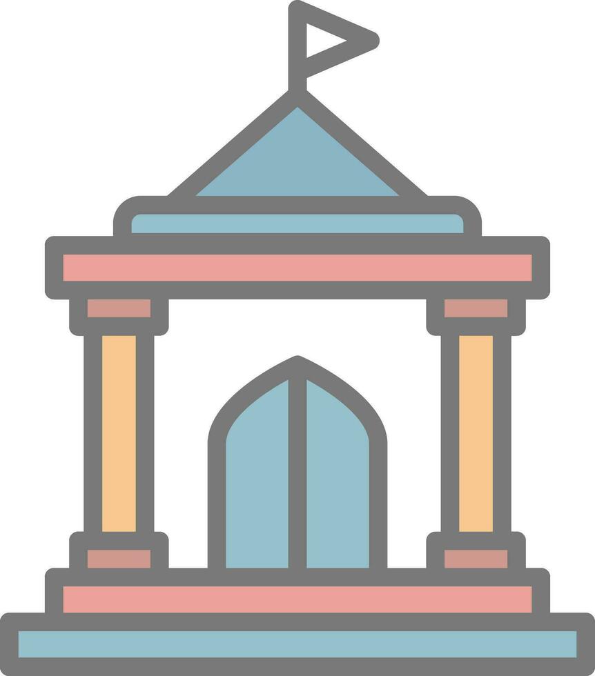 Tempel-Vektor-Icon-Design vektor