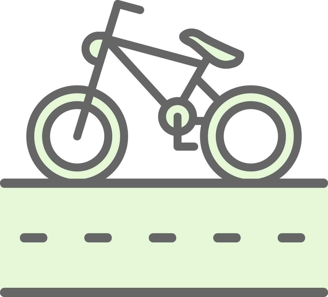 cykel körfält vektor ikon design