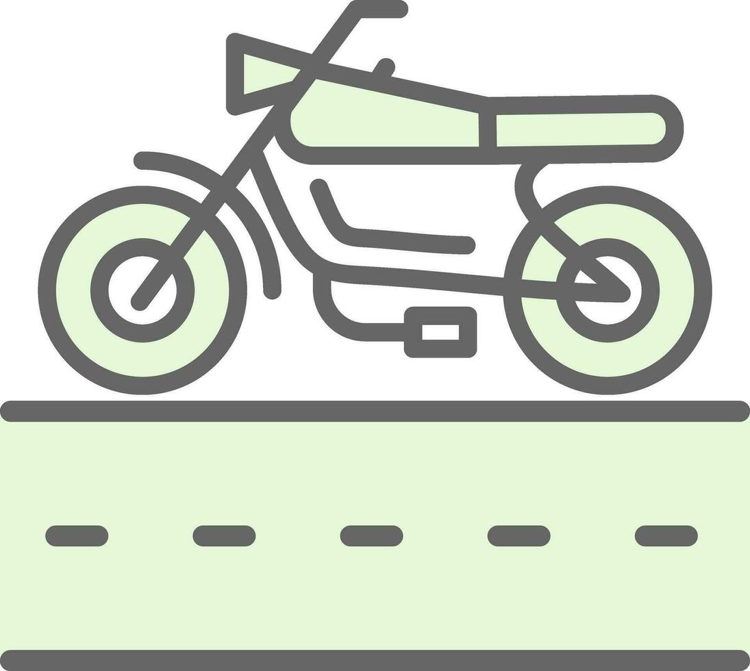 motorcykel körfält vektor ikon design