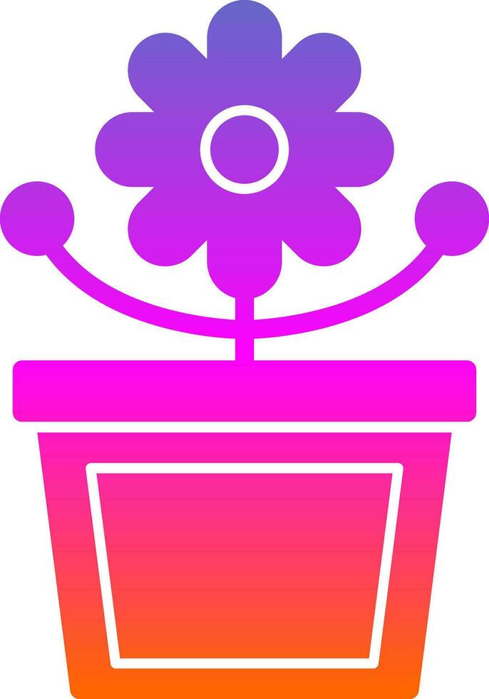 blomma pott vektor ikon design