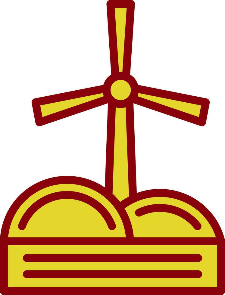 Windmühlen-Vektor-Icon-Design vektor