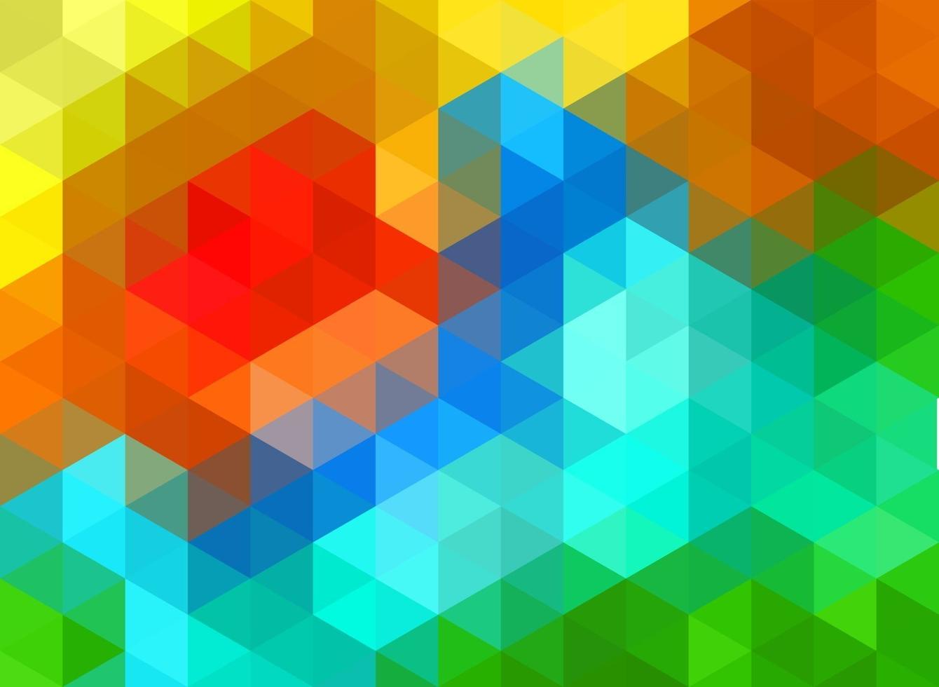 Vektorpolygonalmuster, farbiger polygonaler Farbverlauf, buntes Dreieck und Sechsecke klebend vektor