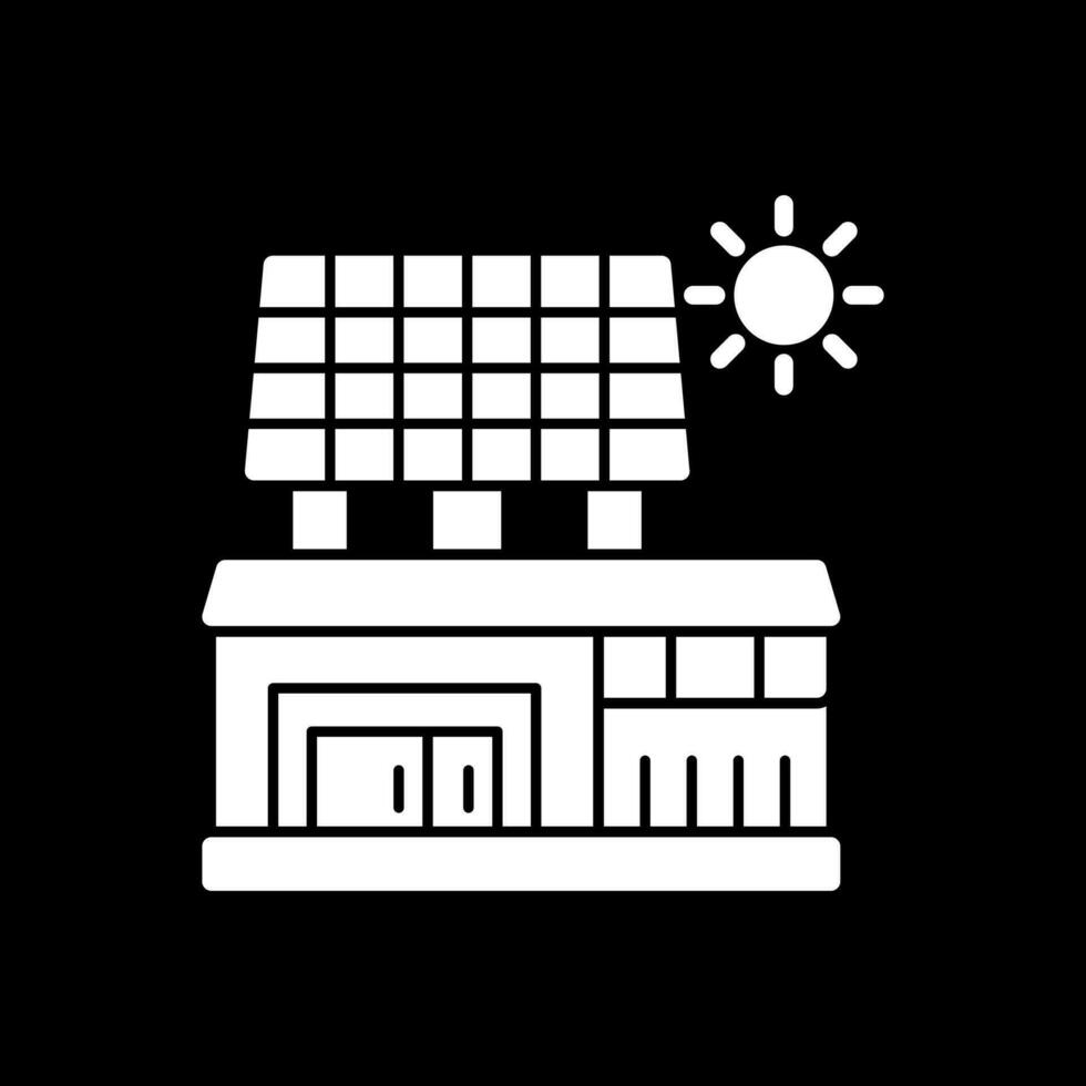 sol- hus vektor ikon design