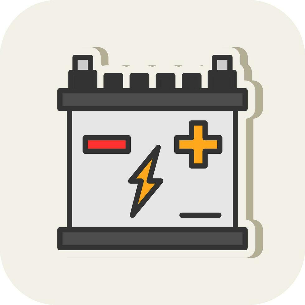 Autobatterie-Vektor-Icon-Design vektor