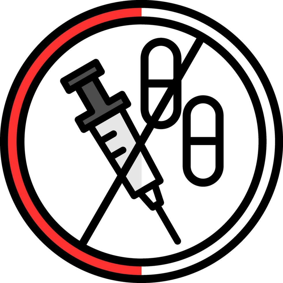 Nein Drogen Vektor Symbol Design