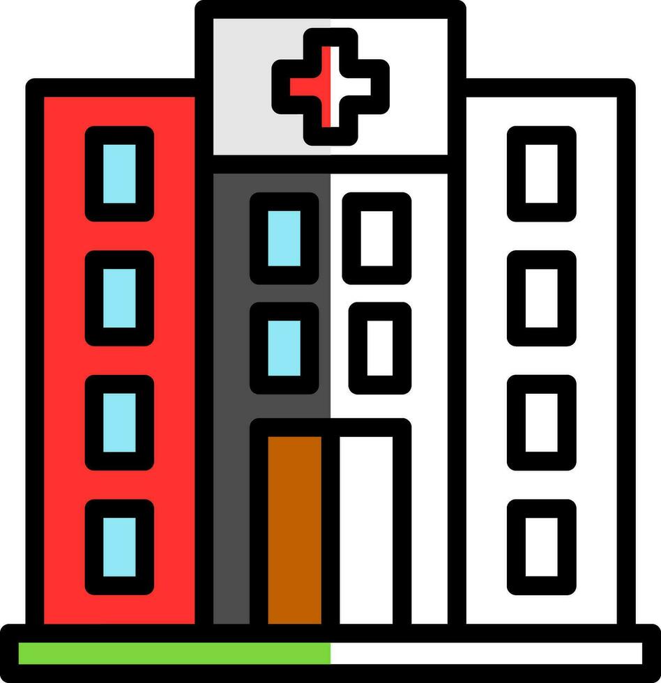 Krankenhaus-Vektor-Icon-Design vektor