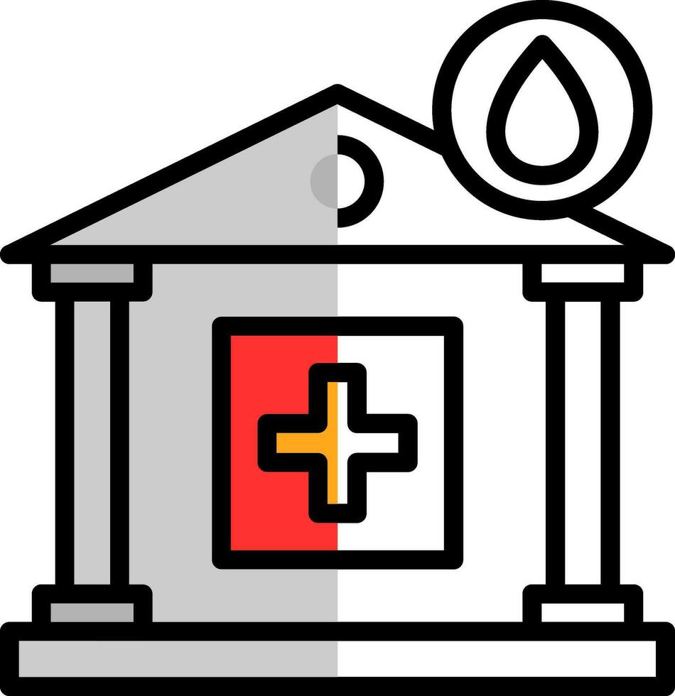 Blut Bank Vektor Symbol Design