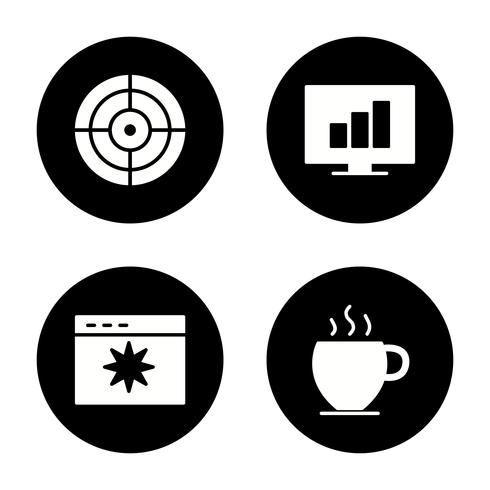 Satz von Vector SEO Search Engine Optimization Icons