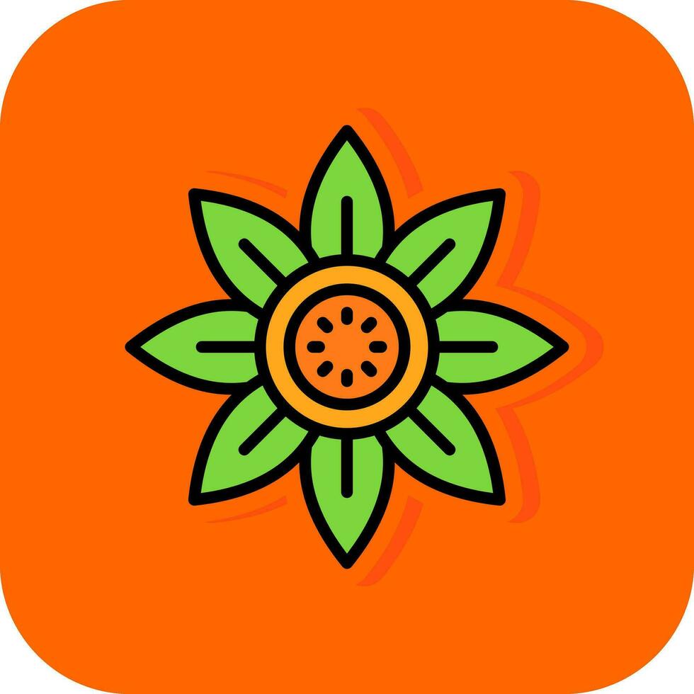 Sonnenblumen-Vektor-Icon-Design vektor