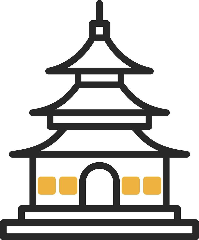 asiatisch Tempel Vektor Symbol Design