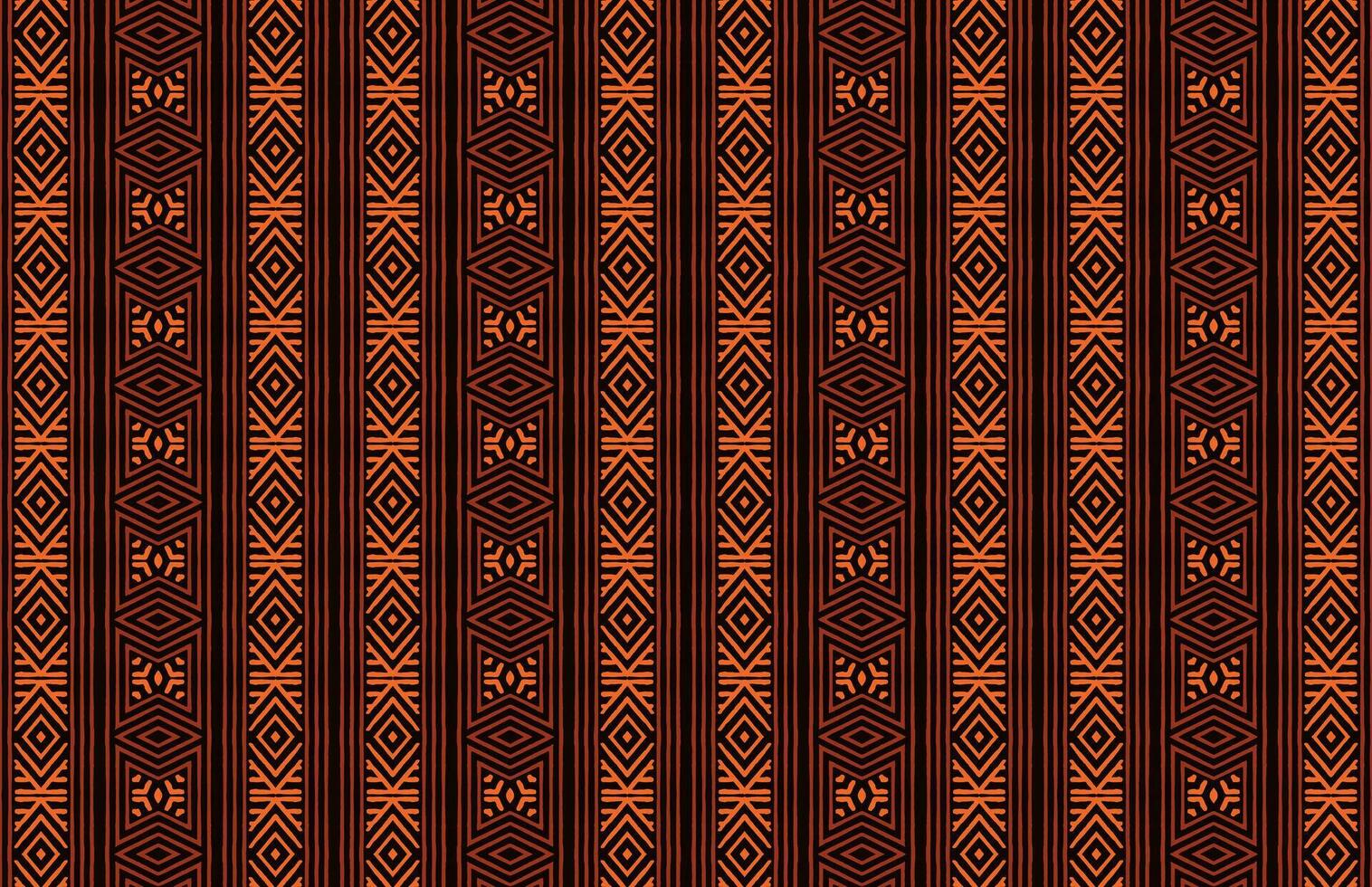 Stammes- Muster Hintergrund braun Stoff Muster vektor