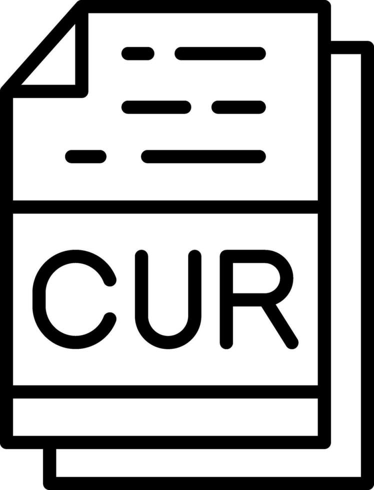 cur Datei Format Vektor Symbol Design