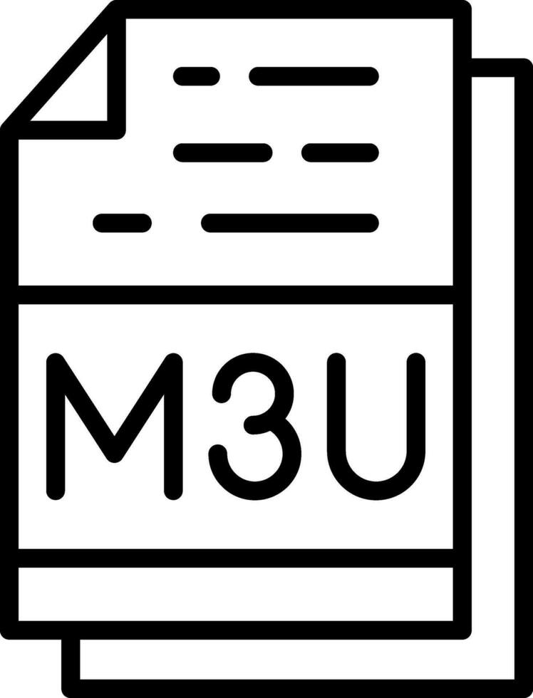 m3u Datei Format Vektor Symbol Design