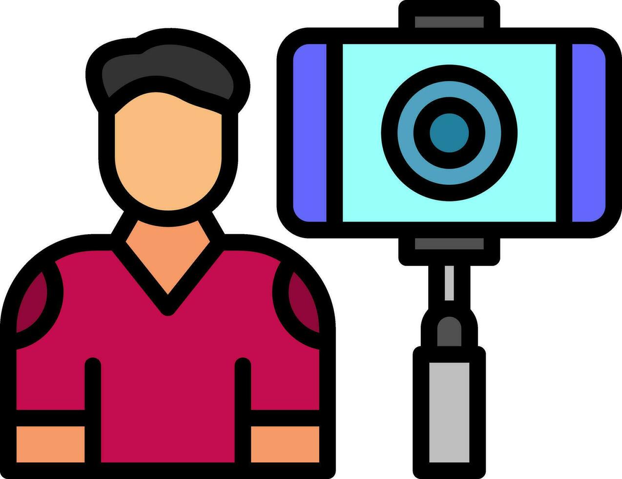 Vlogger-Vektor-Icon-Design vektor