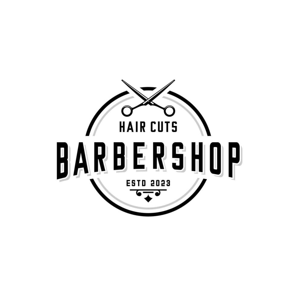 Barbershop logotyp vektor, sax vektor