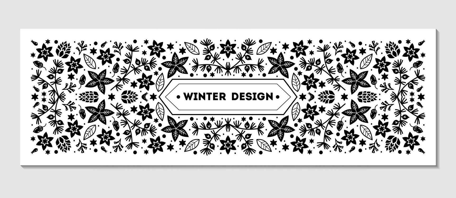 Luxus Weihnachten rahmen, abstrakt skizzieren Winter Design Vorlagen zum Paket vektor