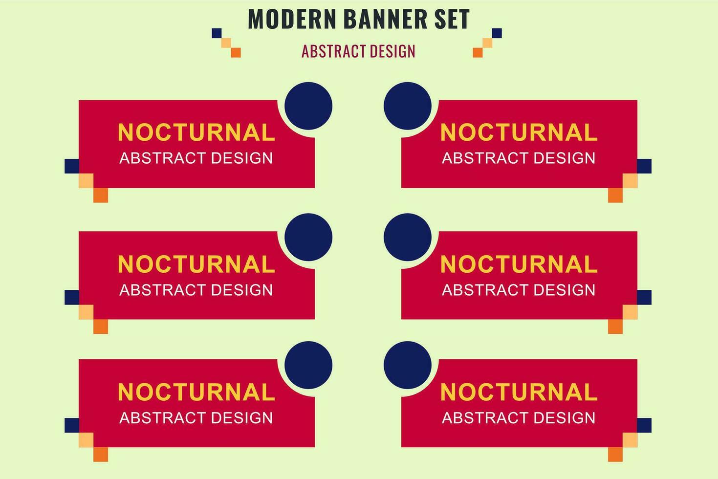 modern abstrakt vektor baner uppsättning. platt geometrisk form med annorlunda färger och annorlunda stil. mall för webb eller skriva ut design, redo till använda sig av.