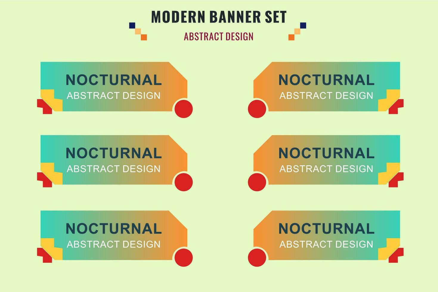 modern abstrakt vektor baner uppsättning. platt geometrisk form med annorlunda färger och annorlunda stil. mall för webb eller skriva ut design, redo till använda sig av.