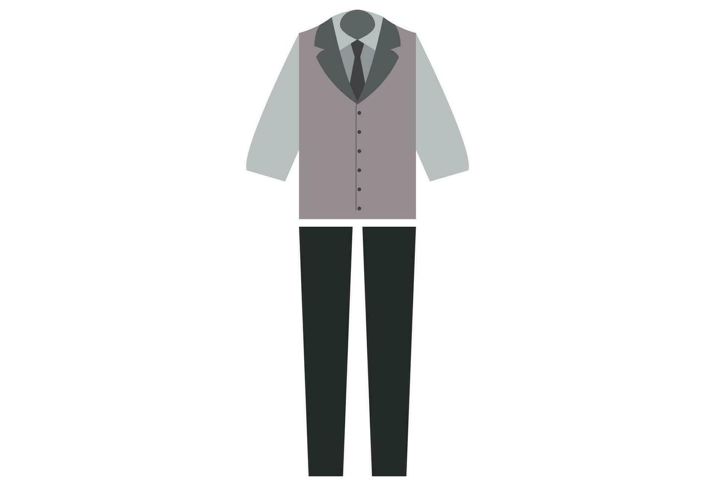 Barmann Uniform, typischerweise besteht von ein Halsband Shirt, Weste oder Jacke, und Kleid Hose oder lockert.die Uniform ist entworfen zu erstellen ein Fachmann und poliert Aussehen zum das Barmann, vektor