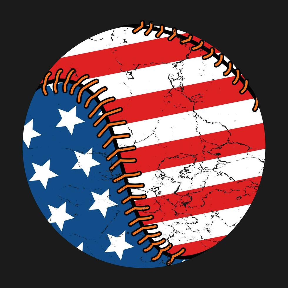 USA flagga baseboll sport älskare gåvor vektor