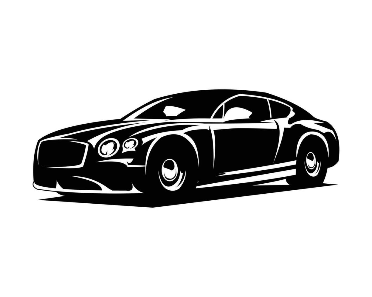 silhuett bil. isolerat vit bakgrund visad från de sida. bäst för logotyp, bricka, emblem, ikon, klistermärke design vektor