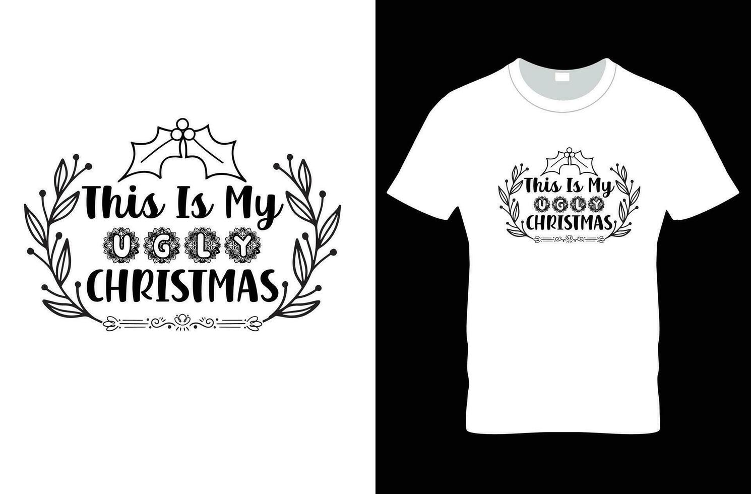 Weihnachts-T-Shirt-Design vektor