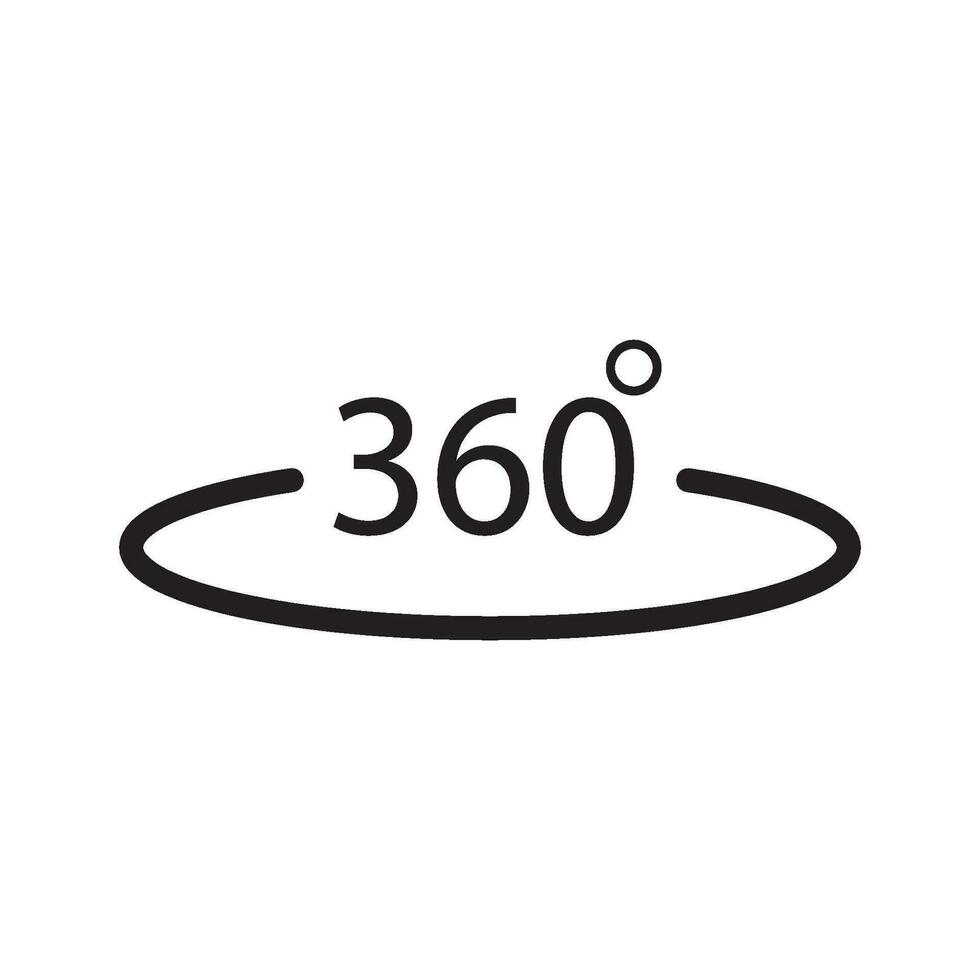 360 grad ikon vektor