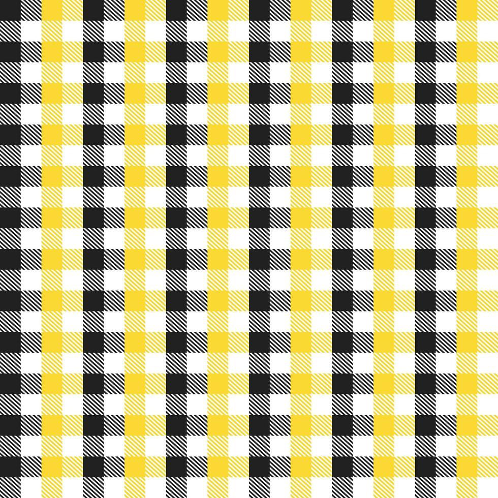 Gelb und schwarz Plaid Muster mit schräg Linie Innerhalb Hintergrund. Plaid Muster Hintergrund. Plaid Hintergrund. nahtlos Muster. zum Hintergrund, Dekoration, Geschenk Verpackung, Gingham Tischdecke, Decke. vektor