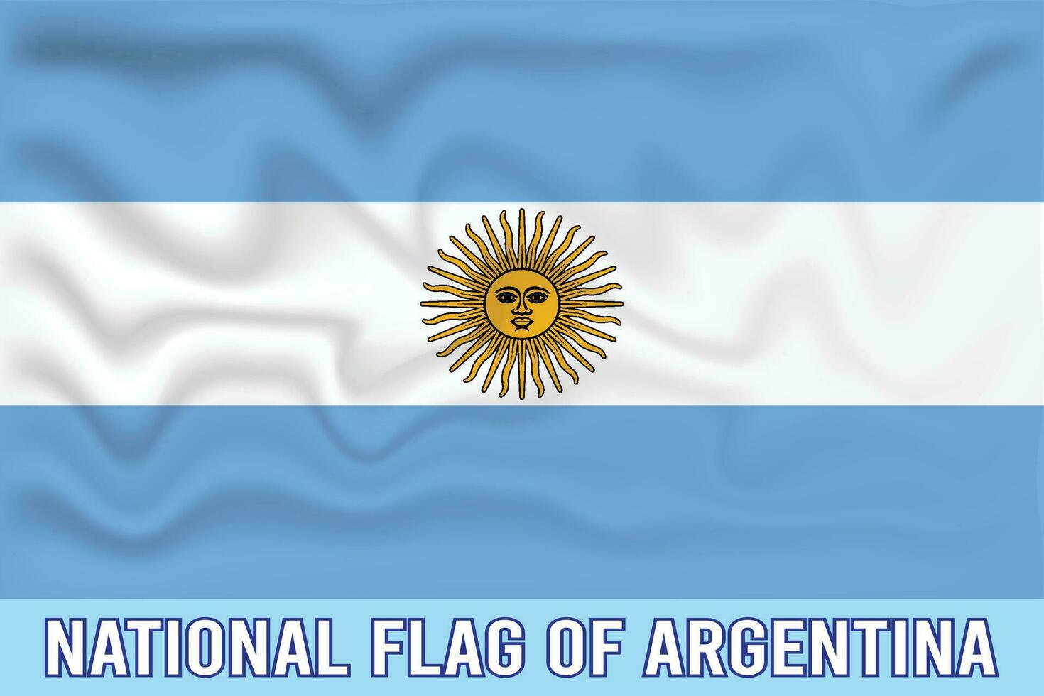 National Flagge von Argentinien 3d bewirken vektor