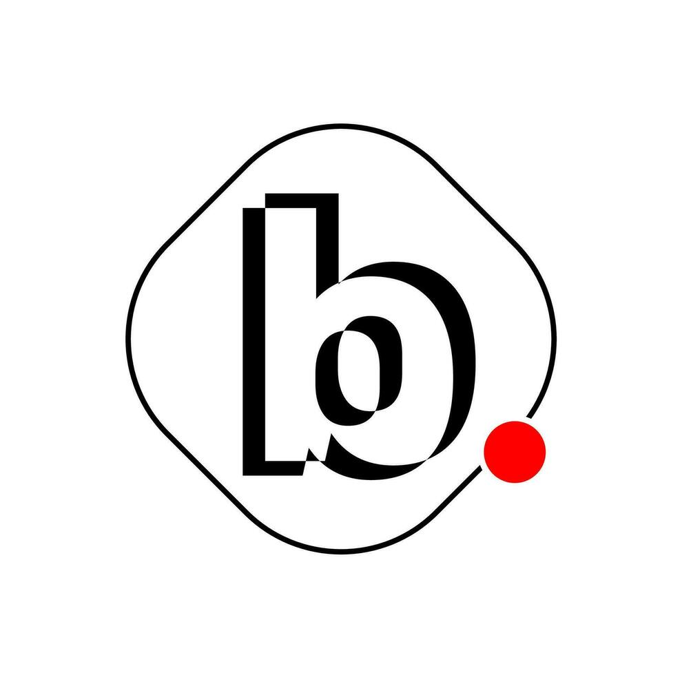 3d b varumärke namn första brev belysande ikon. vektor