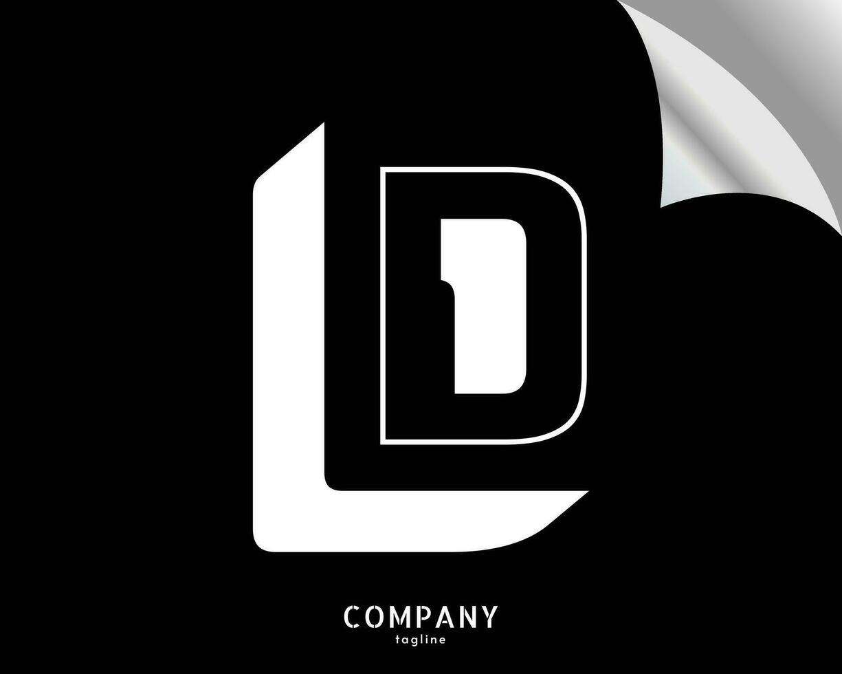 d brev logotyp vektor design