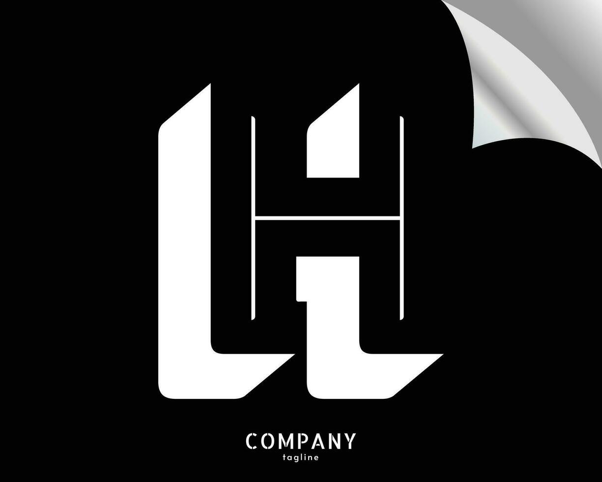 h brev logotyp vektor design