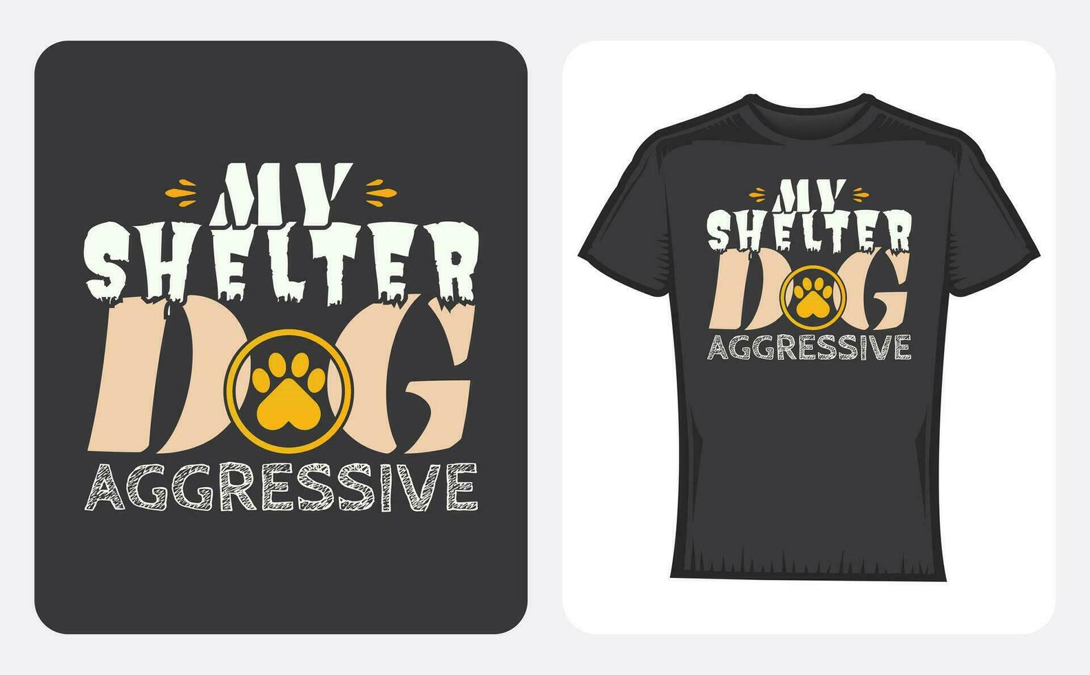 meine Schutz Hund ist aggressiv Zitat Stil Vektor Kunst. Beschriftung Design zum T-Shirts, Poster, Aufkleber, meine Schutz Hund ist aggressiv T-Shirt, Typografie, Vektor Illustration, Zitat Design.
