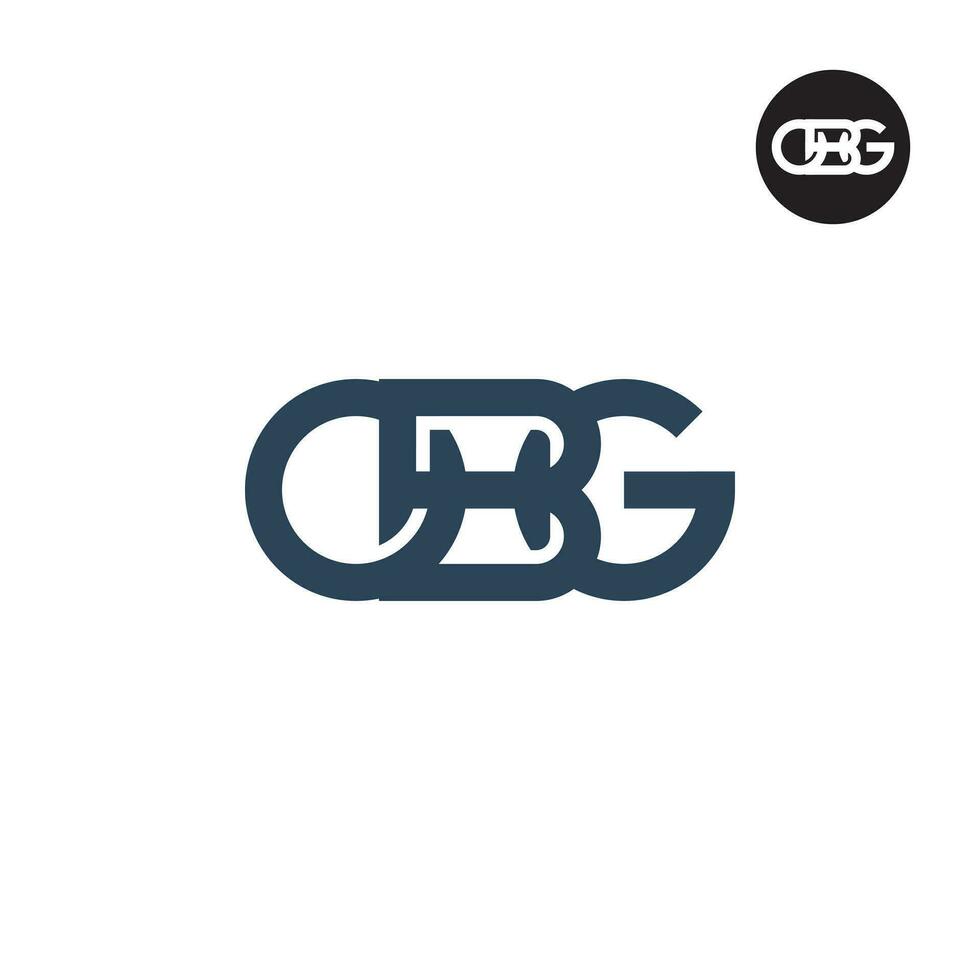 Brief obg Monogramm Logo Design vektor