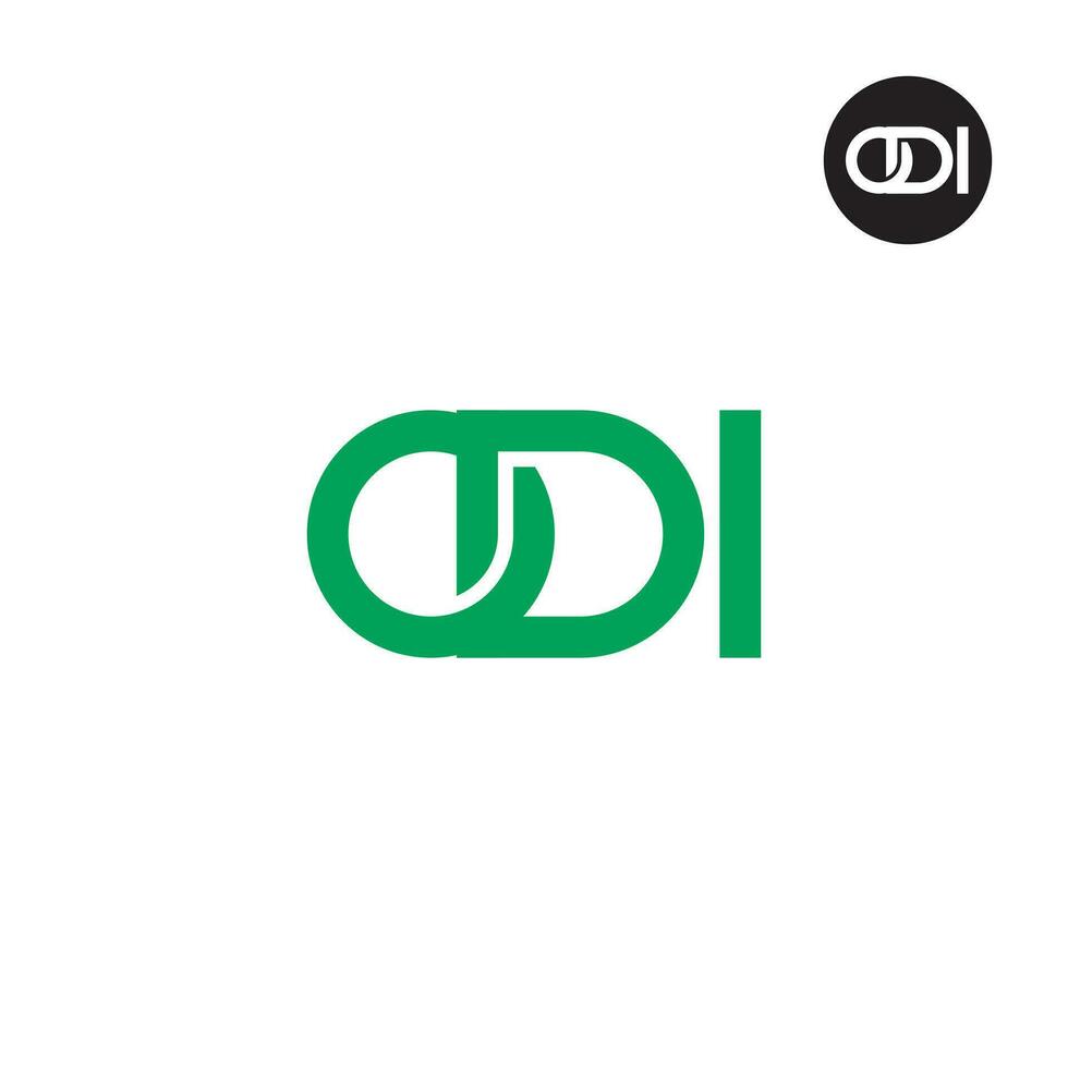 Brief odi Monogramm Logo Design vektor