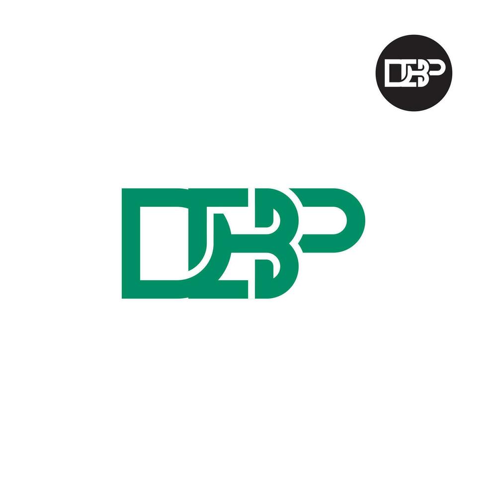 brev dbp monogram logotyp design vektor