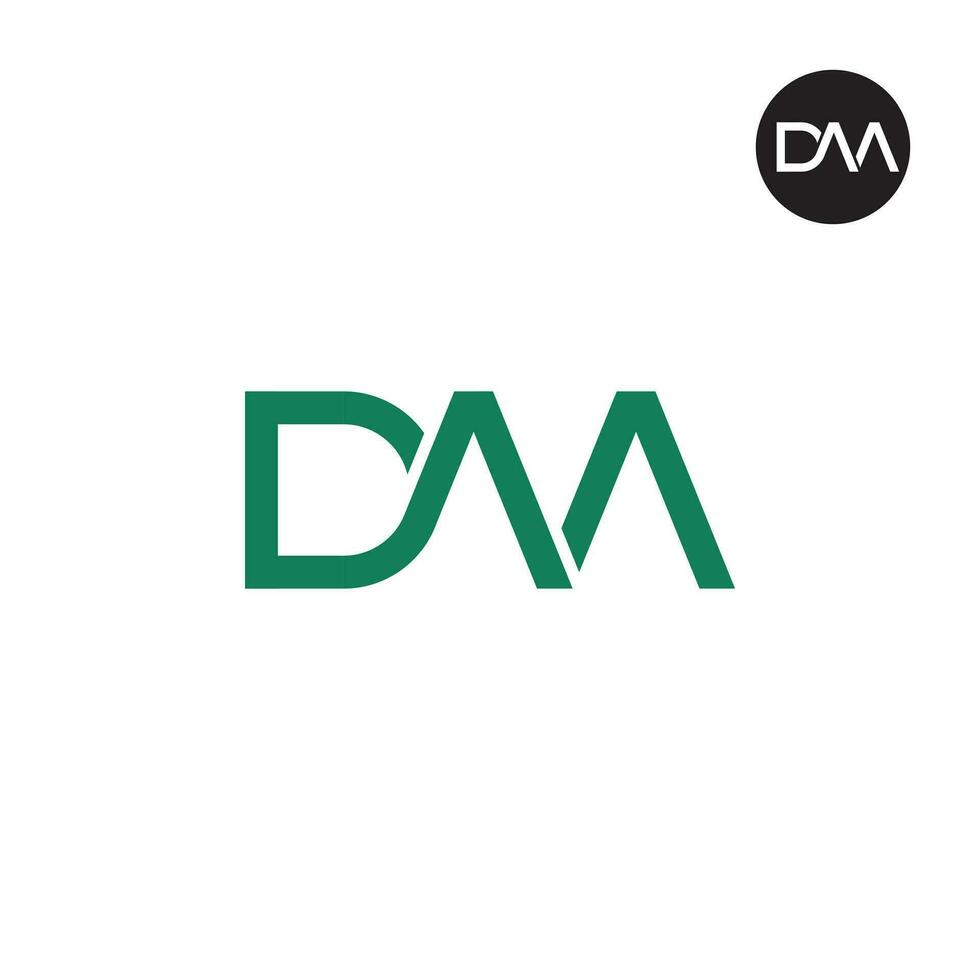 brev daa monogram logotyp design vektor