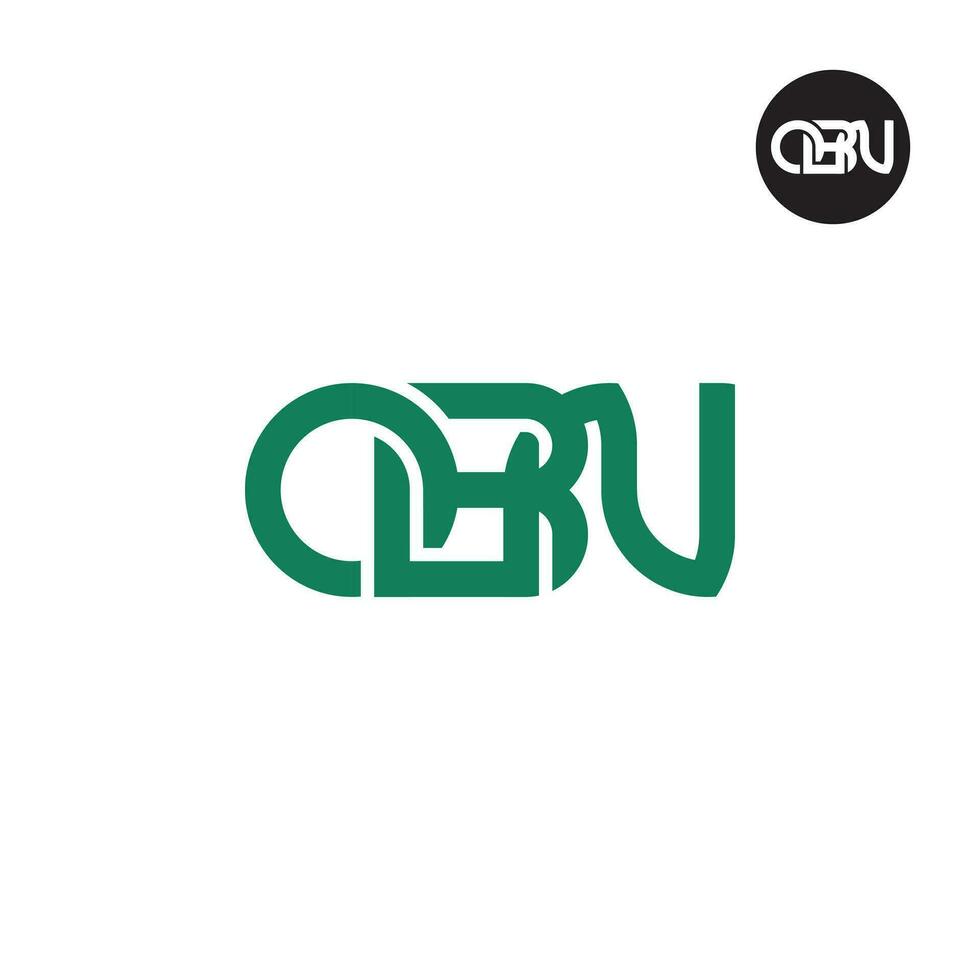 brev obn monogram logotyp design vektor