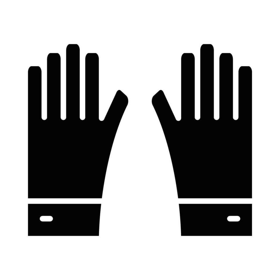 Handschuhe Vektor Glyphe Symbol zum persönlich und kommerziell verwenden.